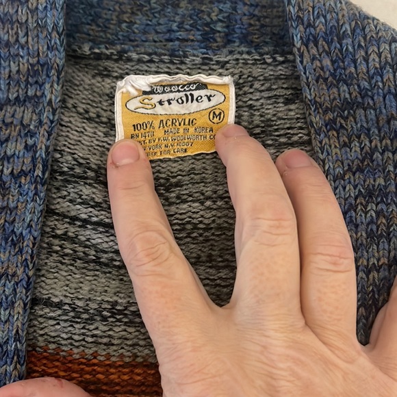 Stroller Vintage Cardigan with Aztec Design Size Medium - Picture 6 of 14
